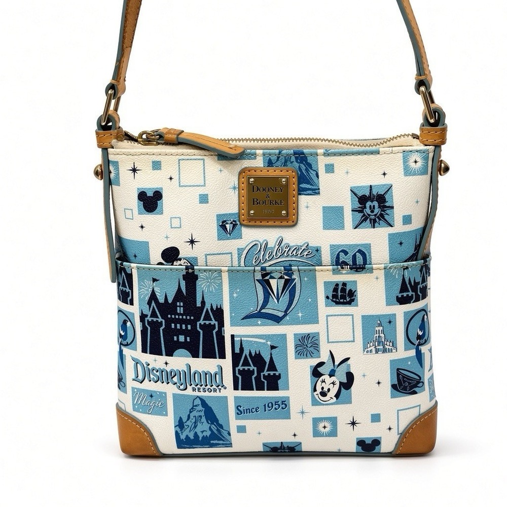 Dooney & Bourke Disney Disneyland 60th Anniversary Blue Crossbody Bag Purse